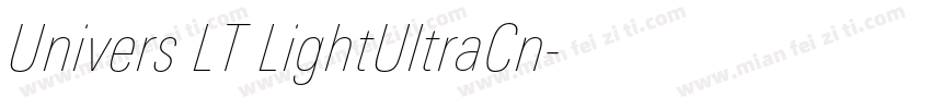 Univers LT LightUltraCn字体转换